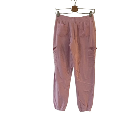 PJ Salvage Bella's Ball Banded Pants Womens Size XS Pink Fleece Cargo Pocket - Picture 4 of 9
